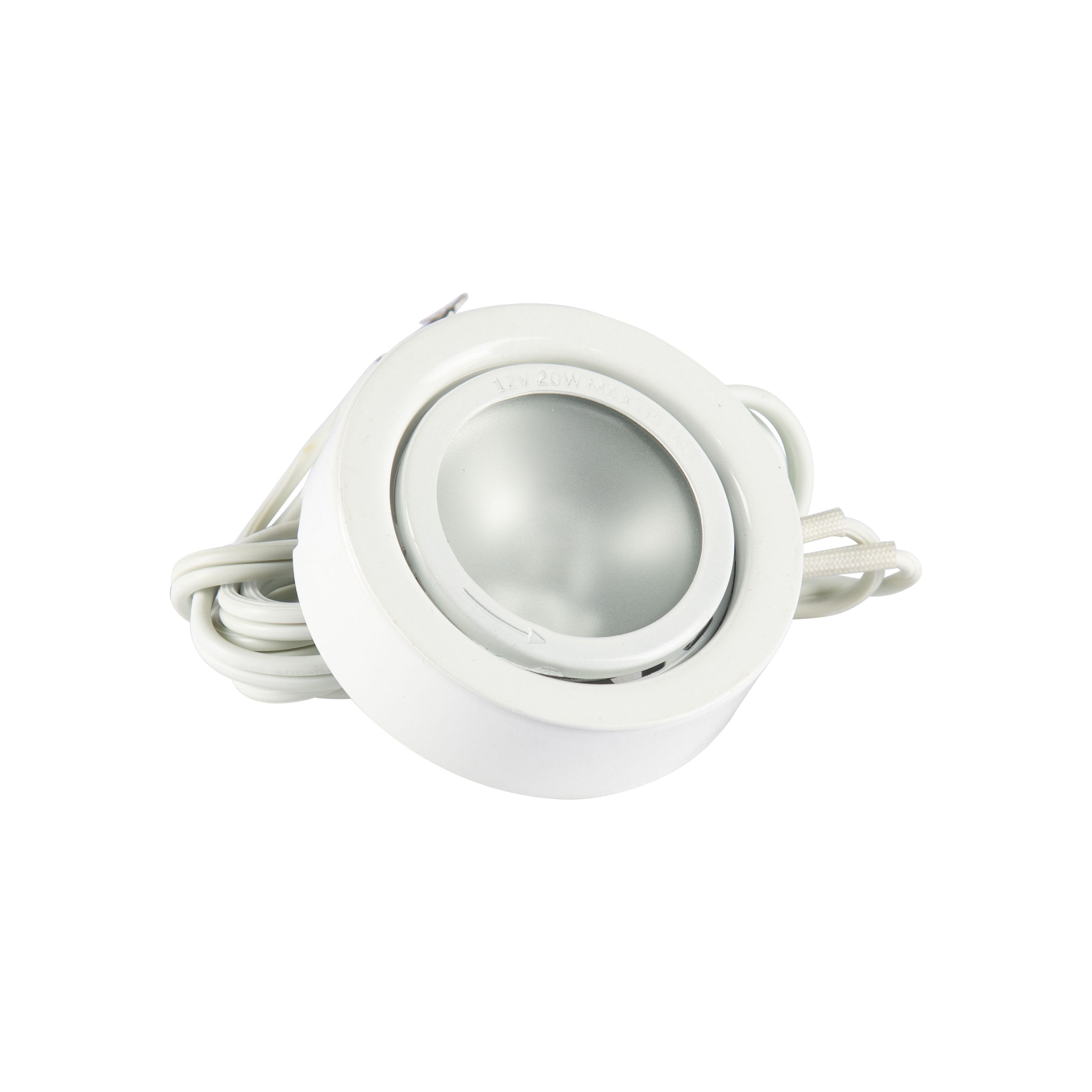 MiniPot Premium (Metal) Xenon surf mount w/lamp Frosted lens/White