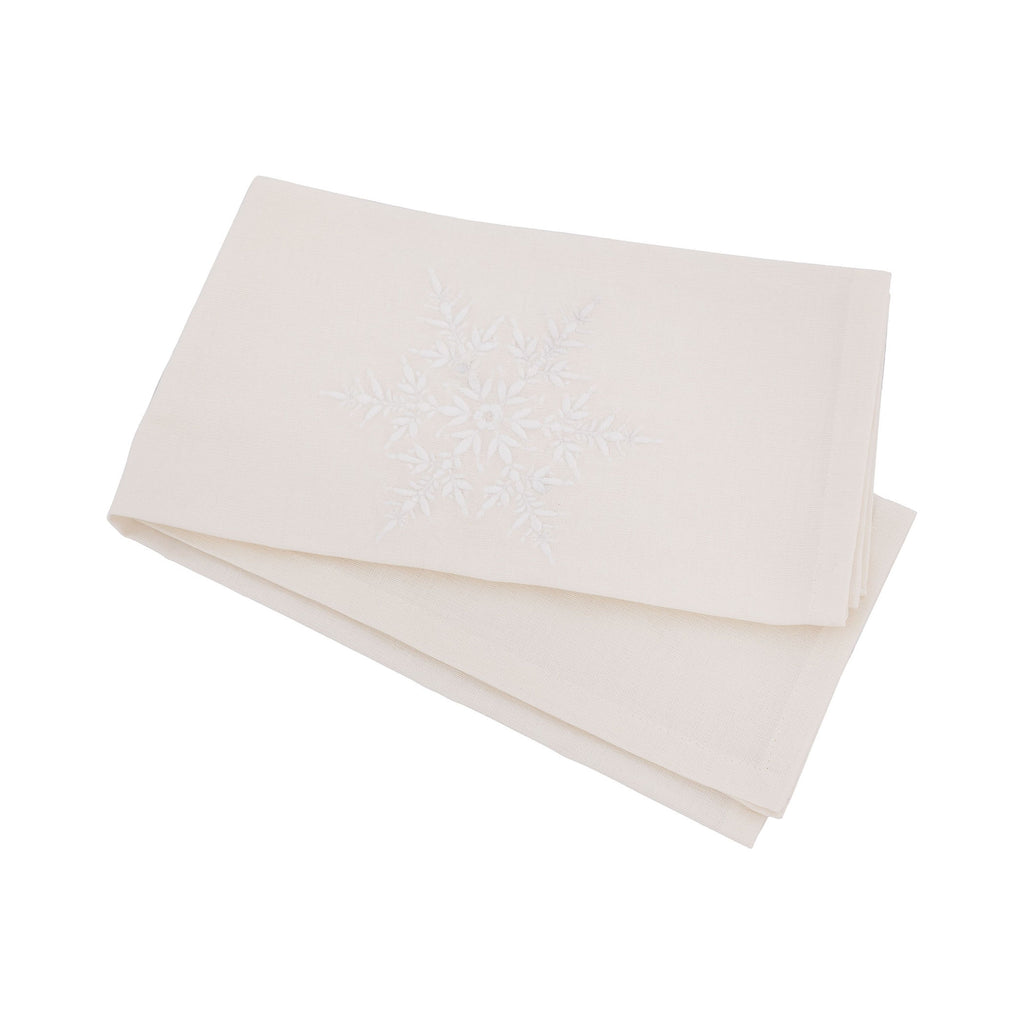 Snowflake Napkin - White