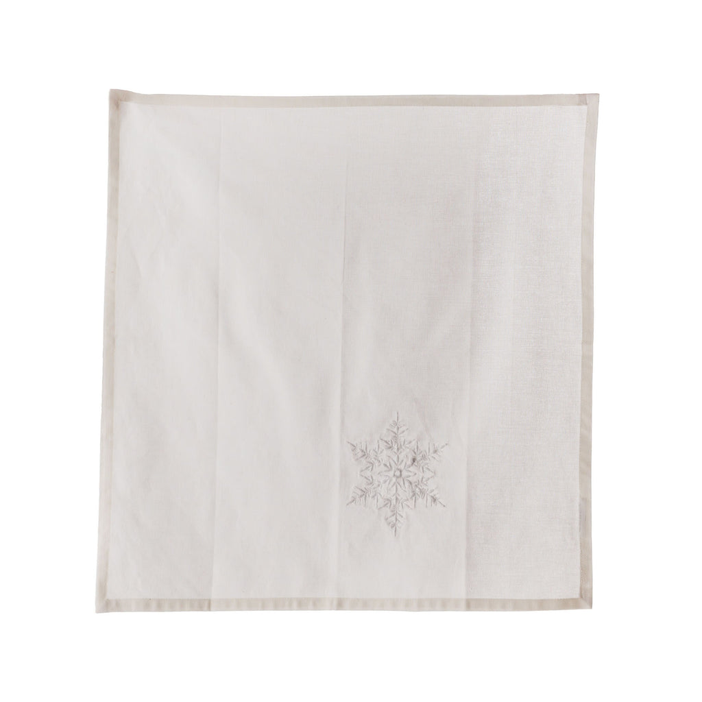 Snowflake Napkin - White