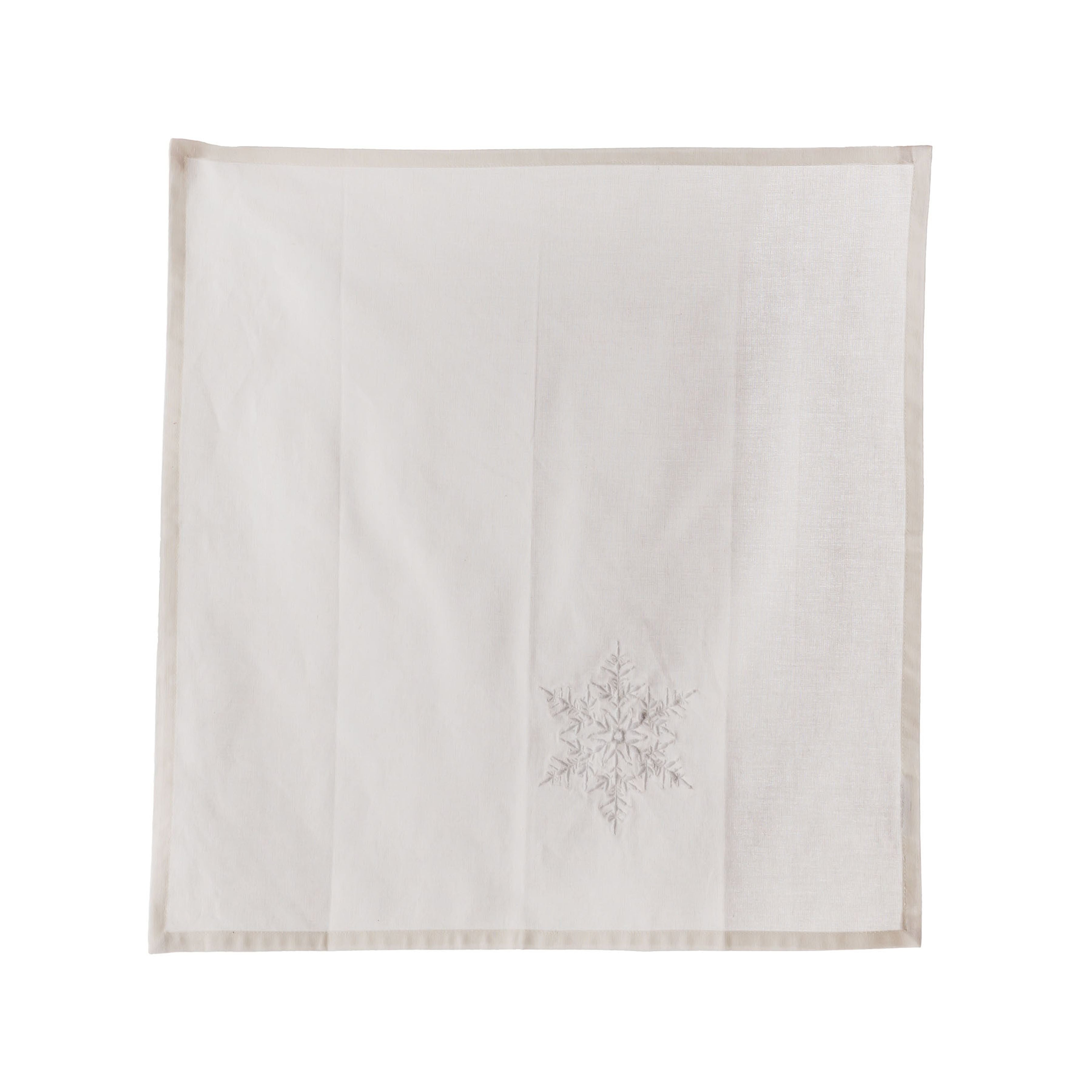 Snowflake Napkin - White