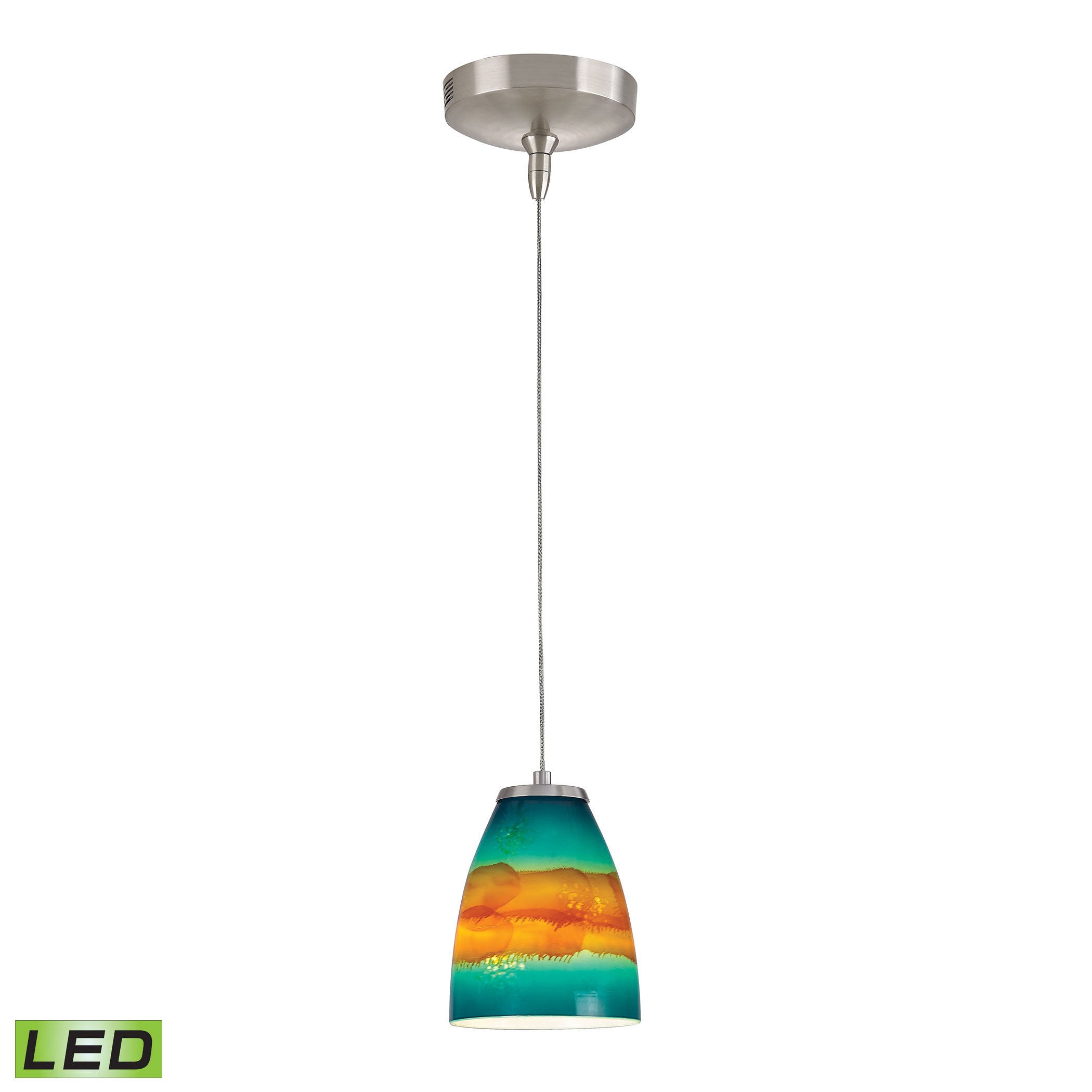 Low Voltage 5'' Wide 1-Light Mini Pendant - Blue - Includes LED Bulb
