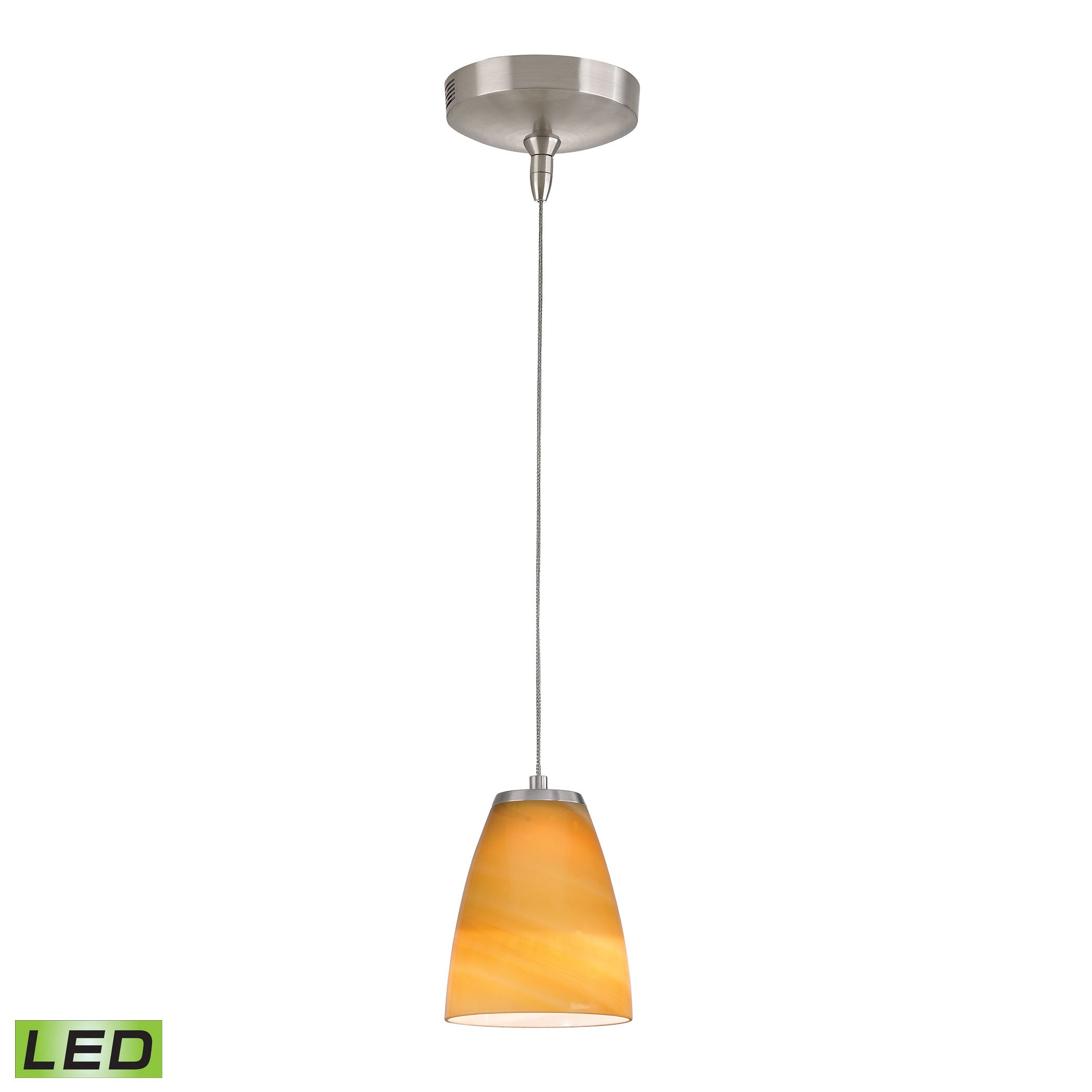 Low Voltage 5'' Wide 1-Light Mini Pendant - Yellow - Includes LED Bulb
