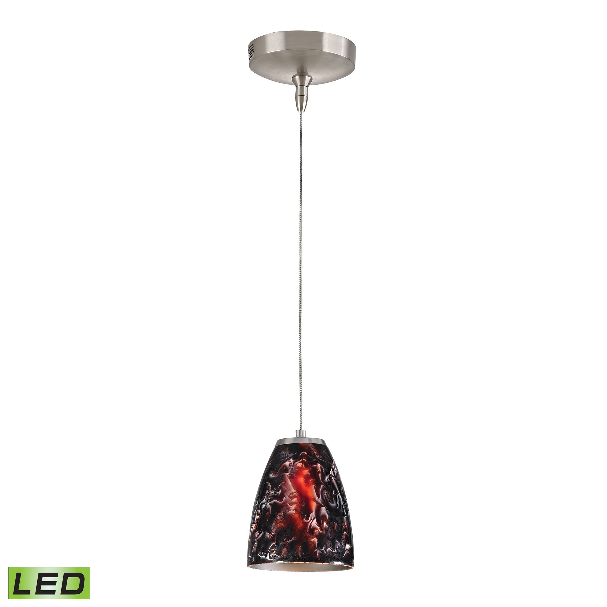 Low Voltage 5'' Wide 1-Light Mini Pendant - Black - Includes LED Bulb