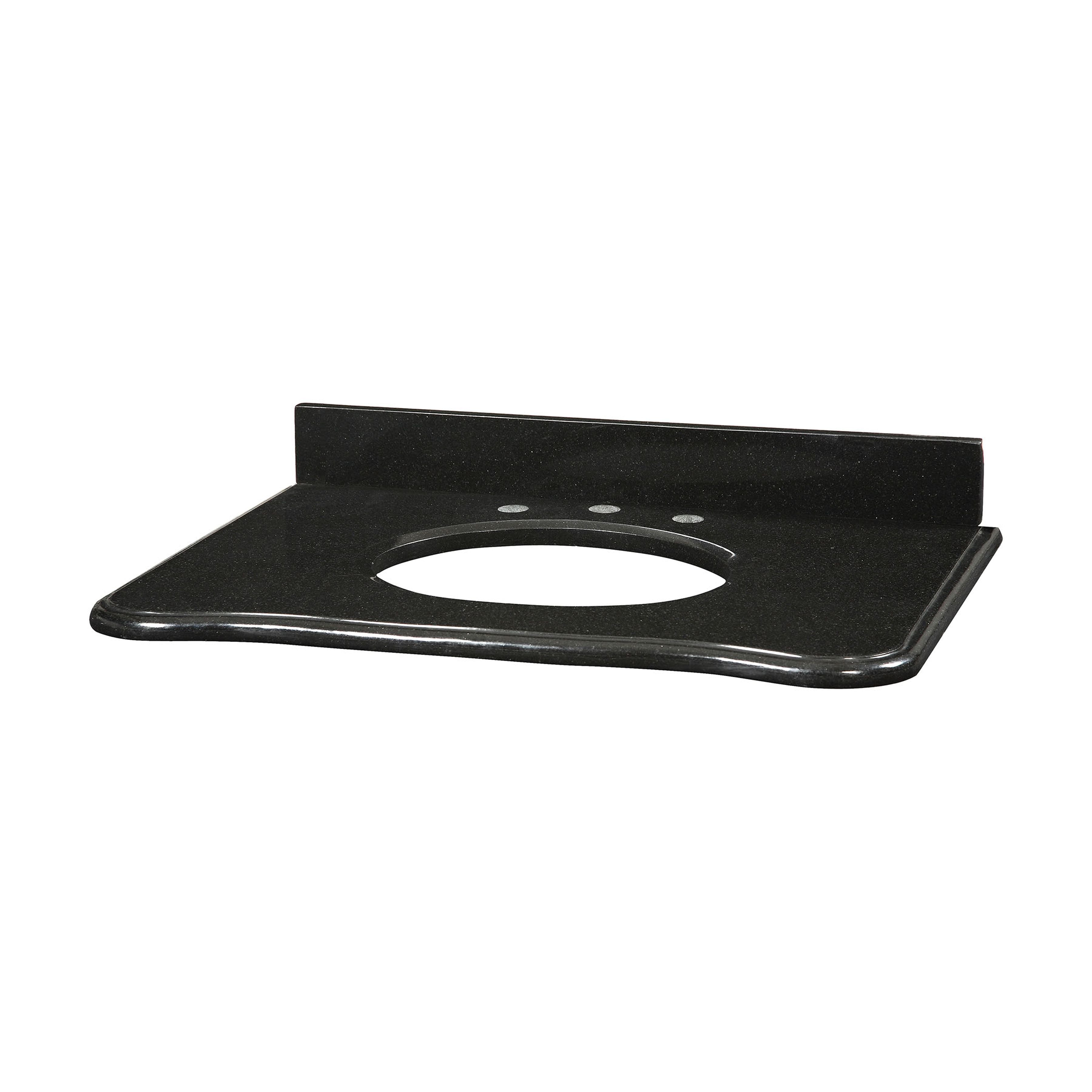 Malago Vanity Top - Oval Undermount 37'' Black Granite