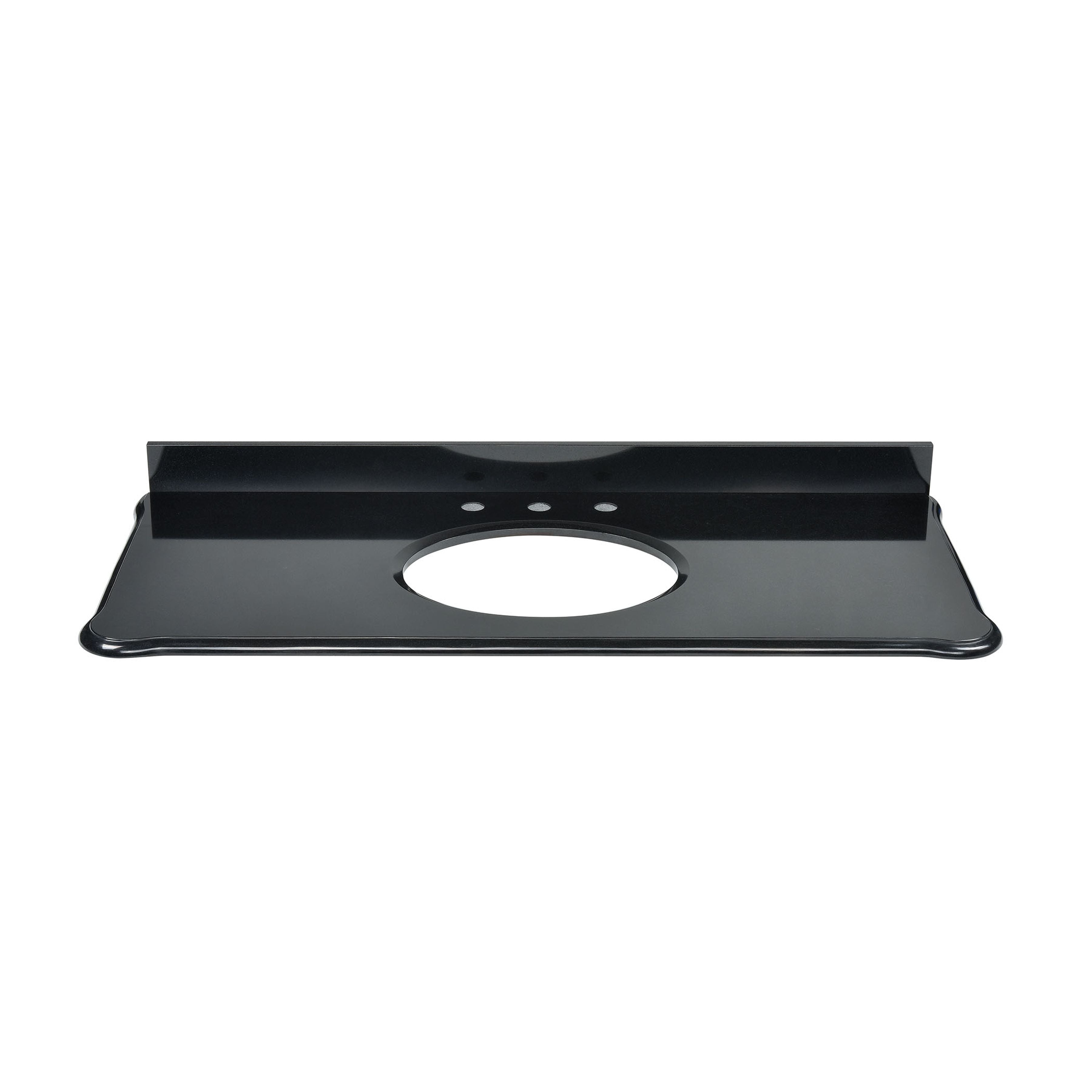 Malago Vanity Top - Round Undermount 49'' Black Granite