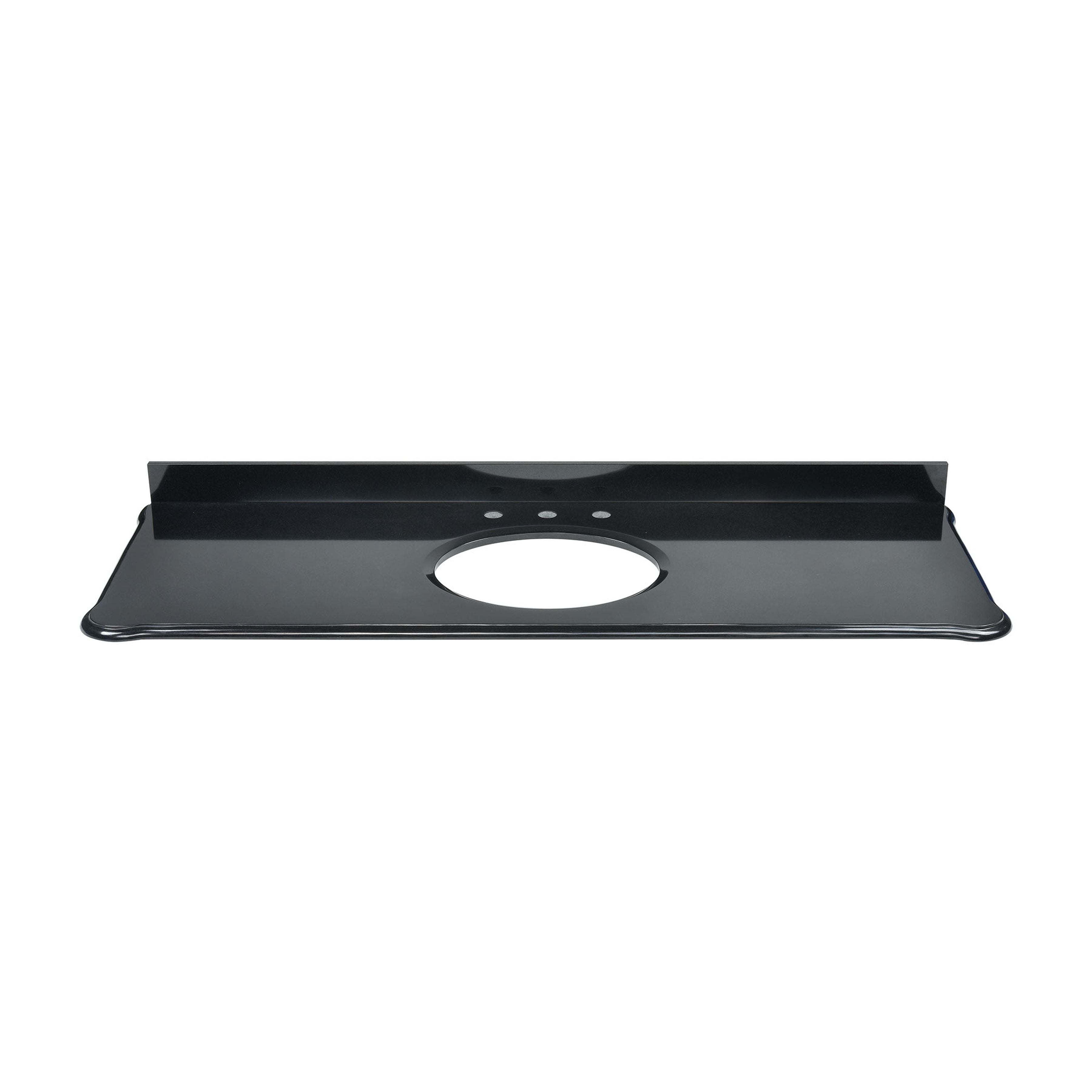Custom-Cut Malago Undermount Vanity Top - Black Granite (Includes Backsplash)