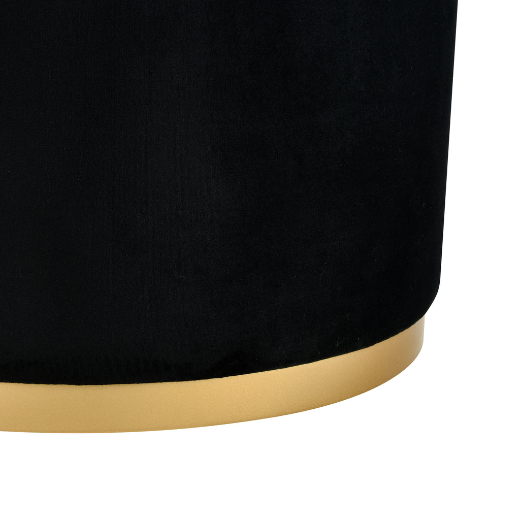 Raina Storage Ottoman - Black