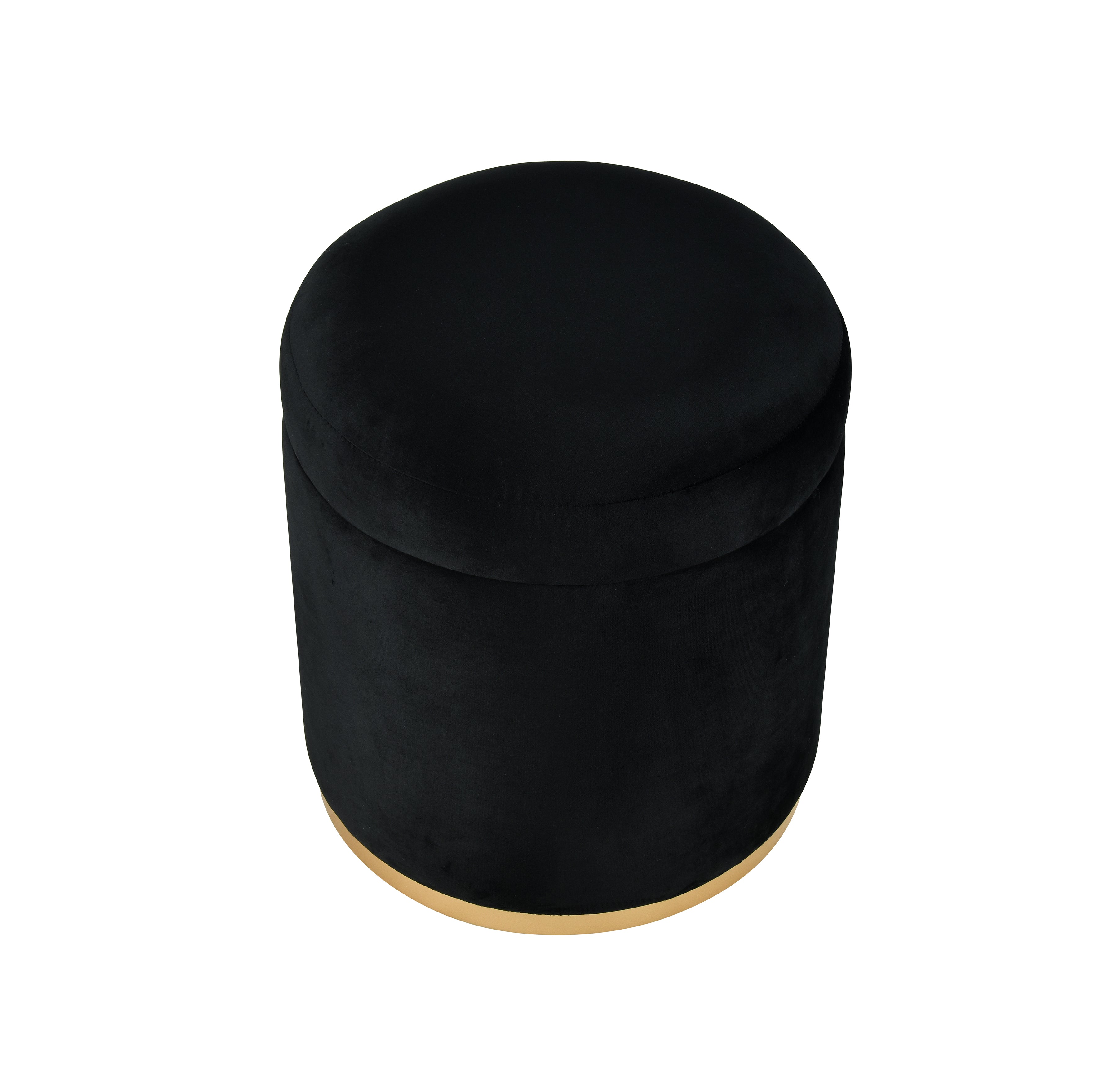 Raina Storage Ottoman - Black