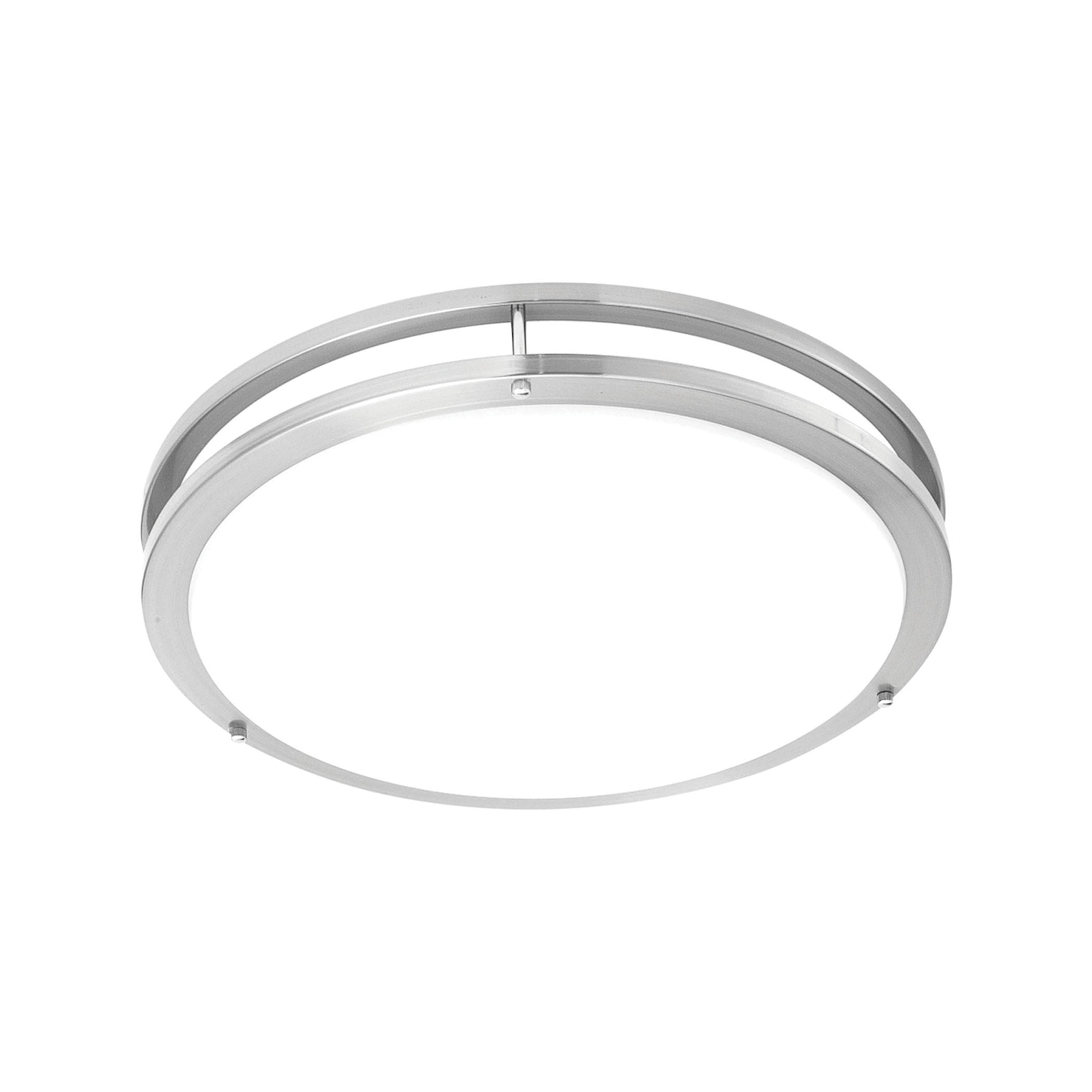 Parallel 18'' Wide 1-Light Flush Mount - Brushed Nickel