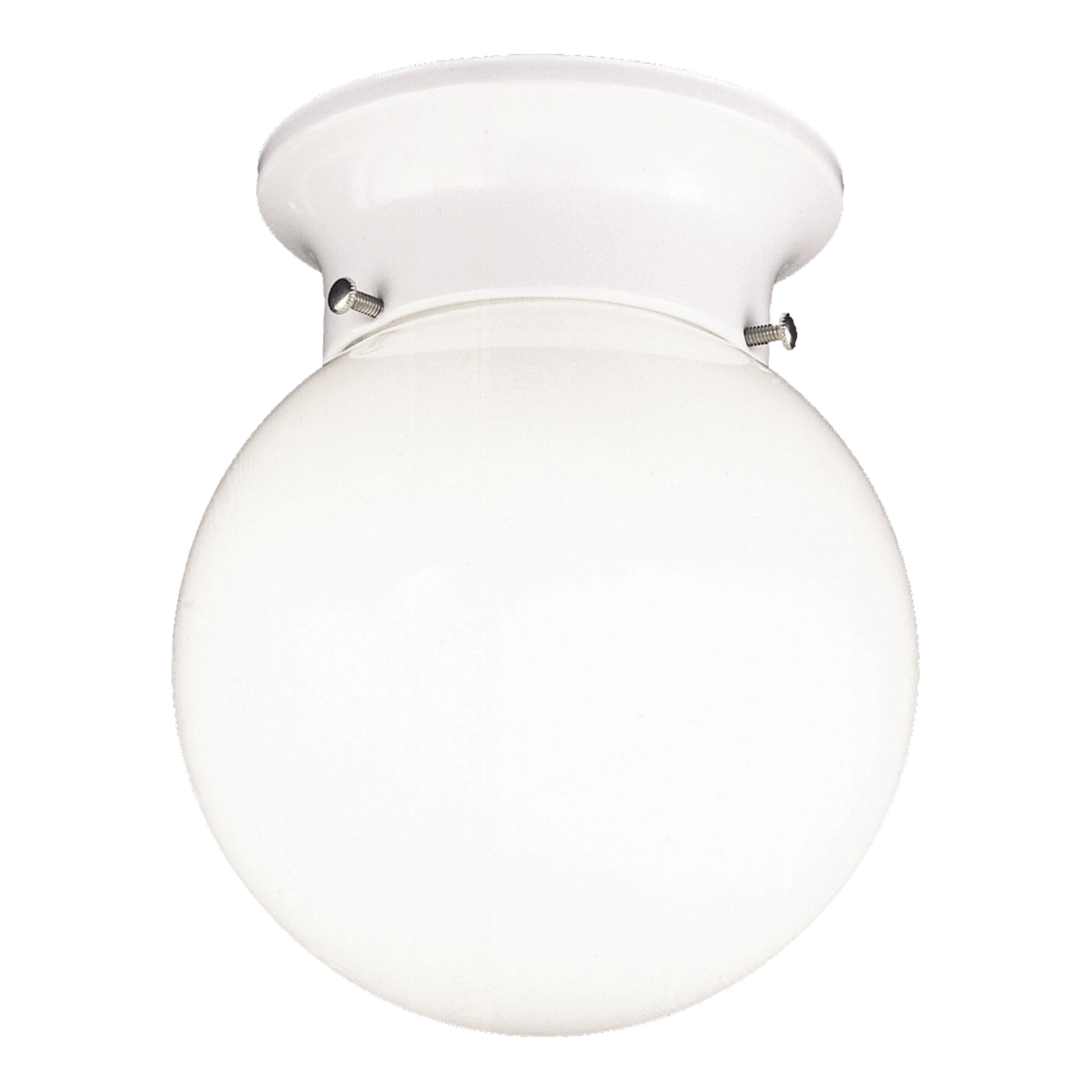 Orb 6'' Wide 1-Light Flush Mount - White