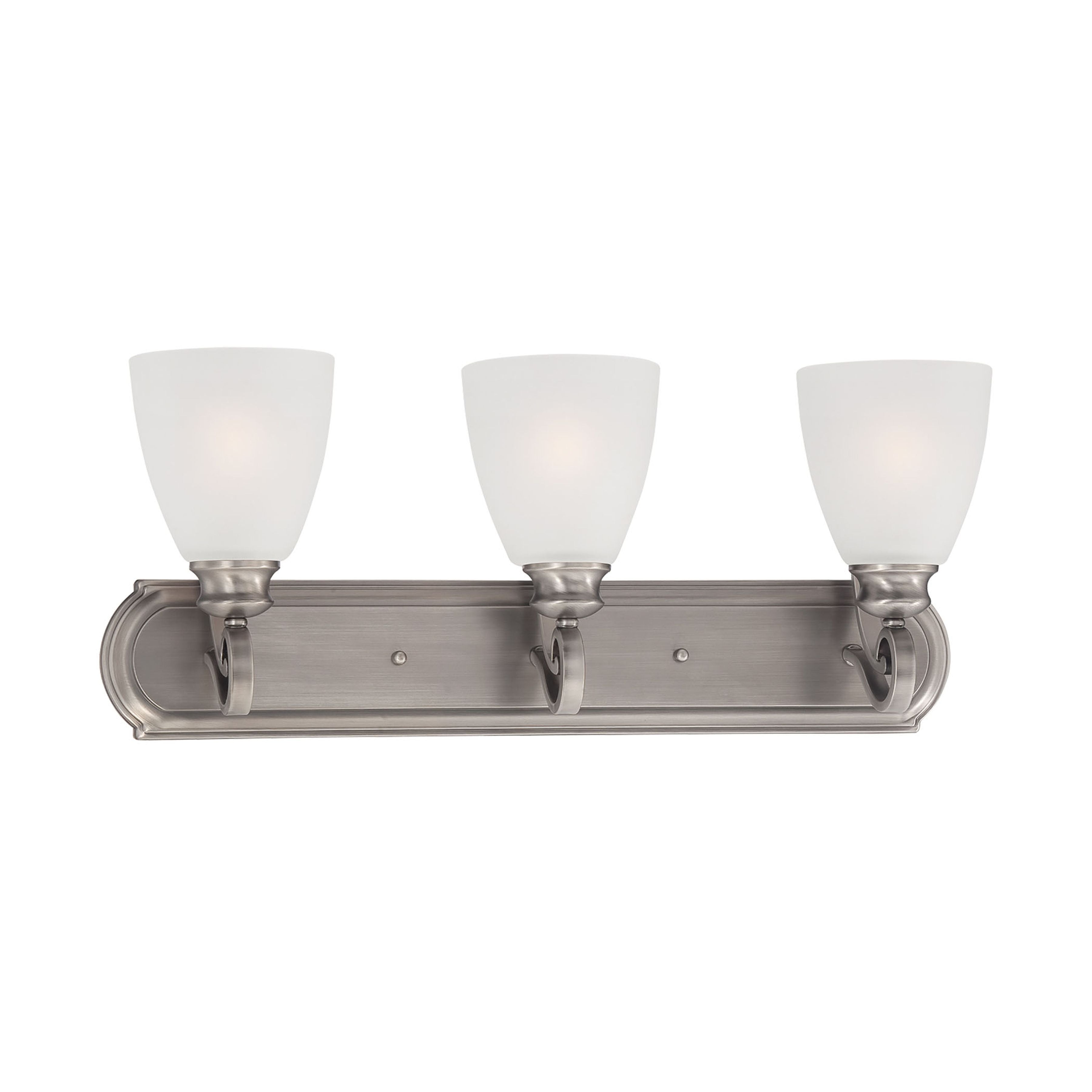 Haven 12.25'' High 3-Light Wall Lamp - Satin Pewter