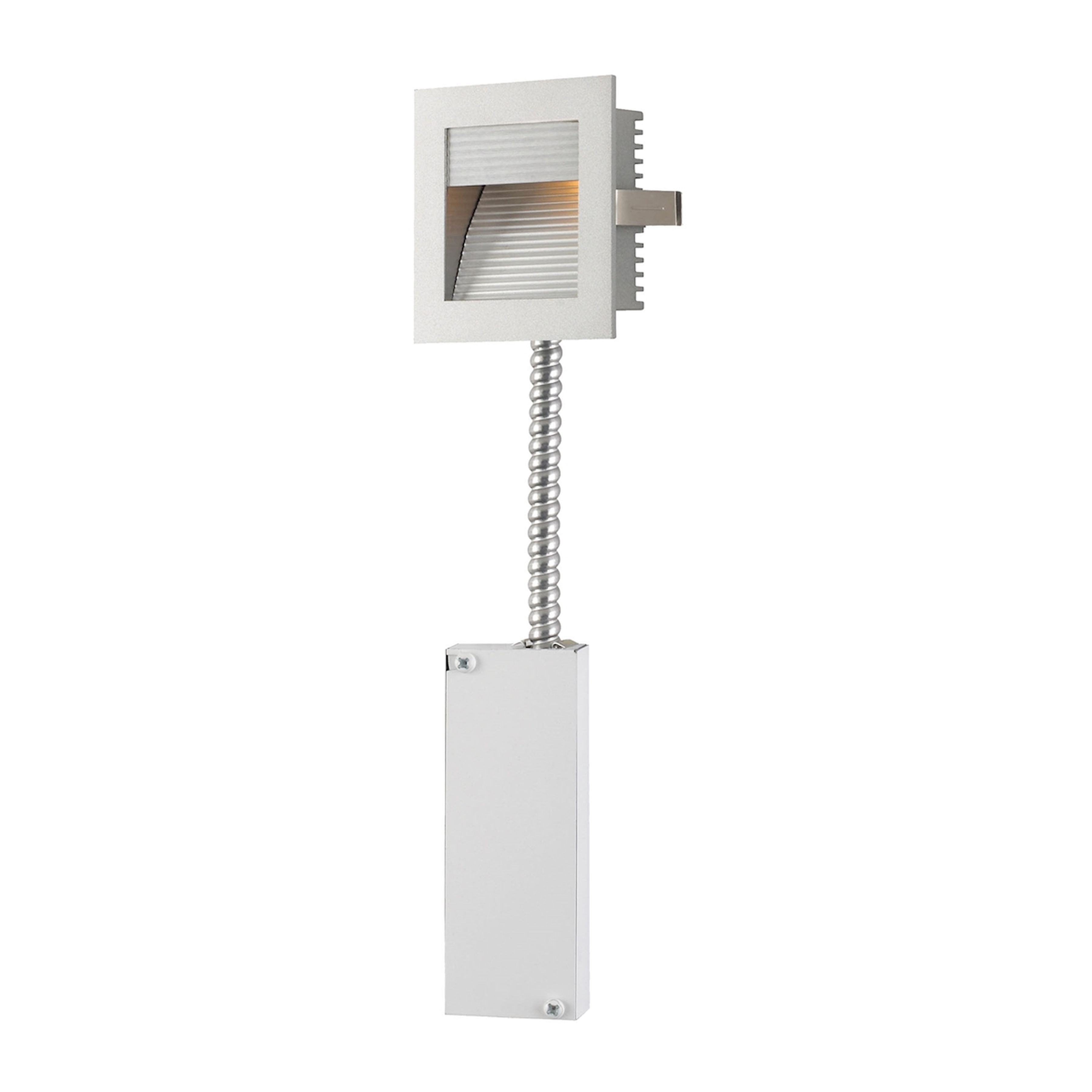 Step Lt - Main Wall Rec Retrofit (LED) w/driver and lamp with Corr fplate/Gray trim
