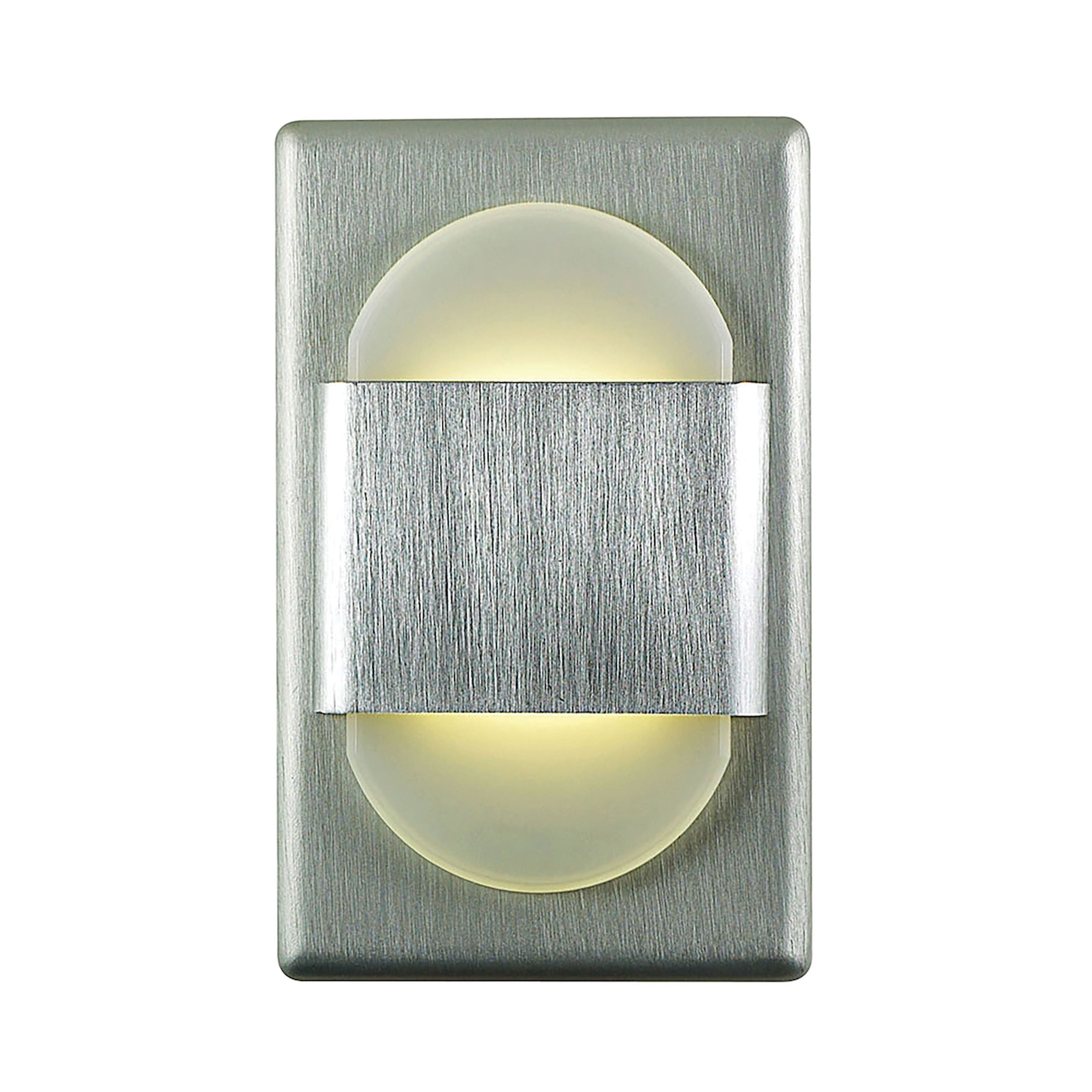EZ Step LED C/W Driver - Brushed Aluminum with Double Round White Opal Acrylic Diffuser