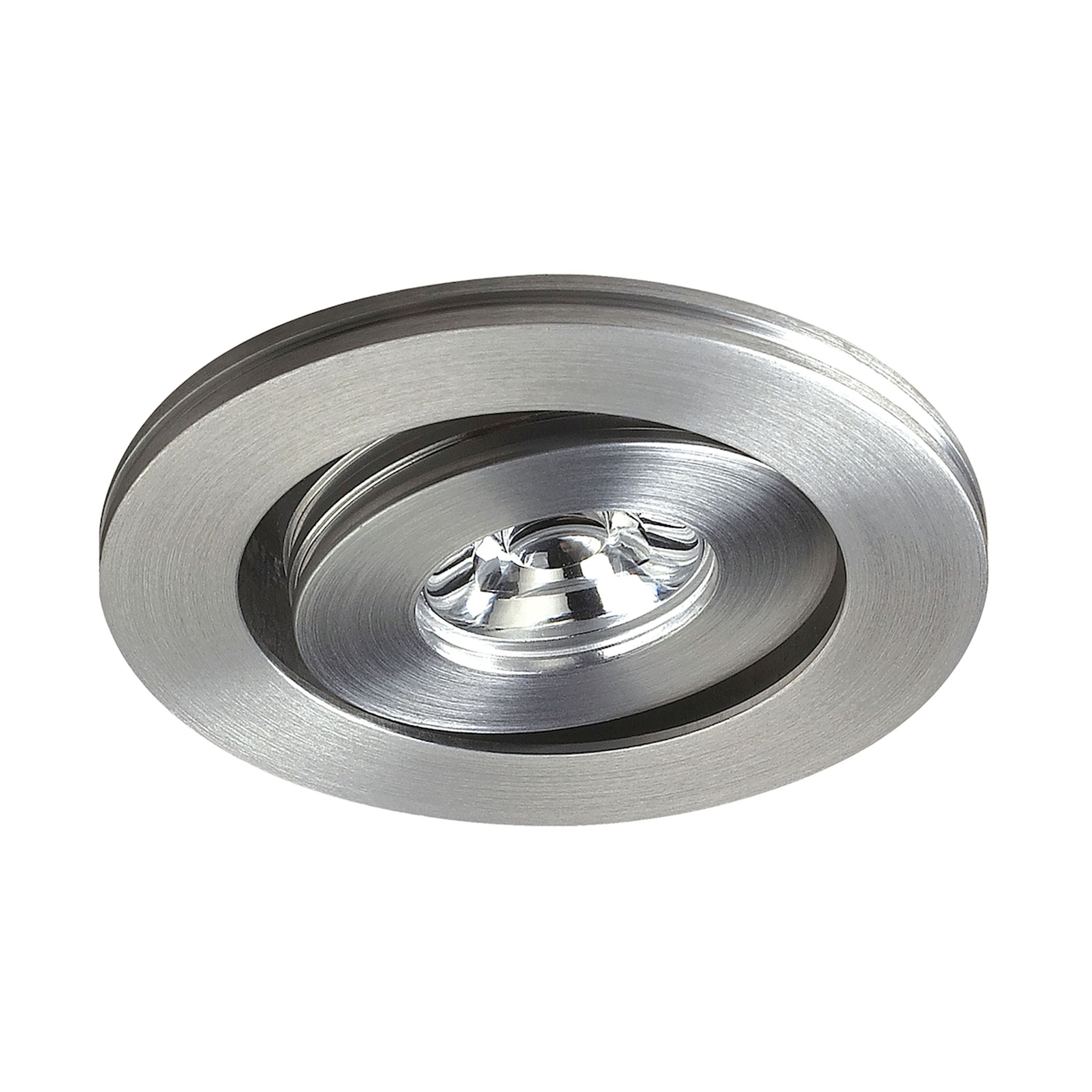Saucer - LED Saucer Adjust Smooth w/source 38 degree beam Brushed Aluminu