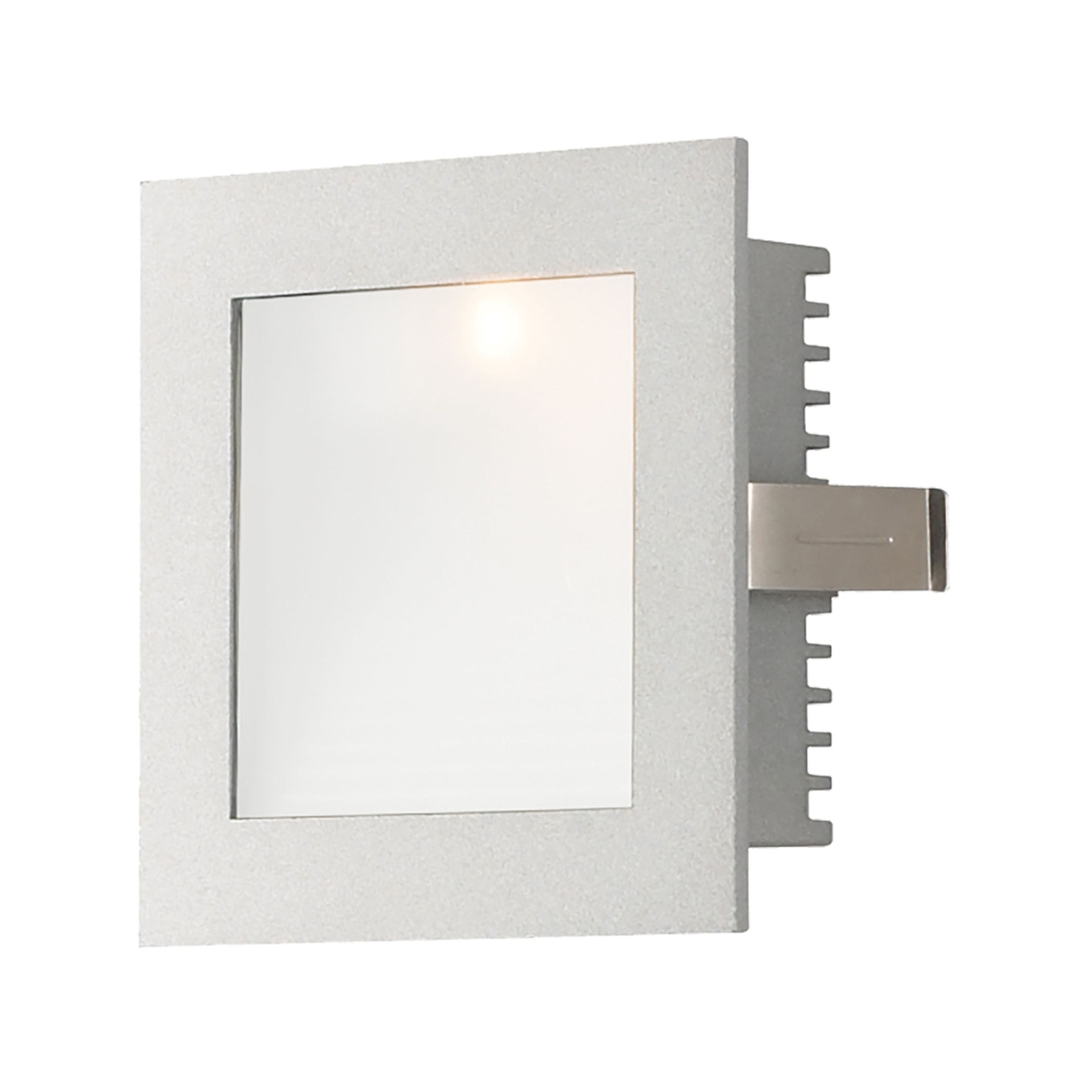 Step Lt - Wall Recessed New Const (Xenon) w/lamp Opal lens / Gray trim
